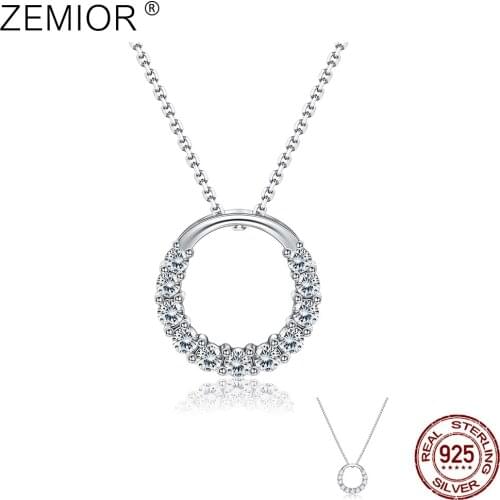 ZEMIOR 925 Sterling Silver Women Necklaces Tiny O Letter Pendant Chain Necklace Simple Anniversary Fine Jewelry Birthday Gift