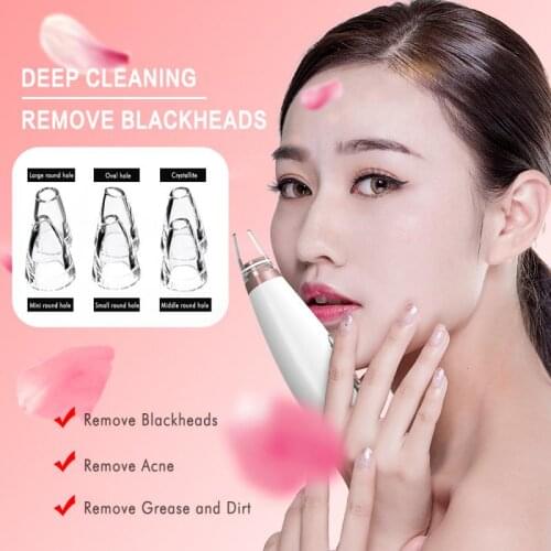 1SET Electric Facial Skin Care Pore Blackhead Remover Cleaner Vacuum Pimple Acne Removal Face Deep Pore 6 IN 1 Cleaner