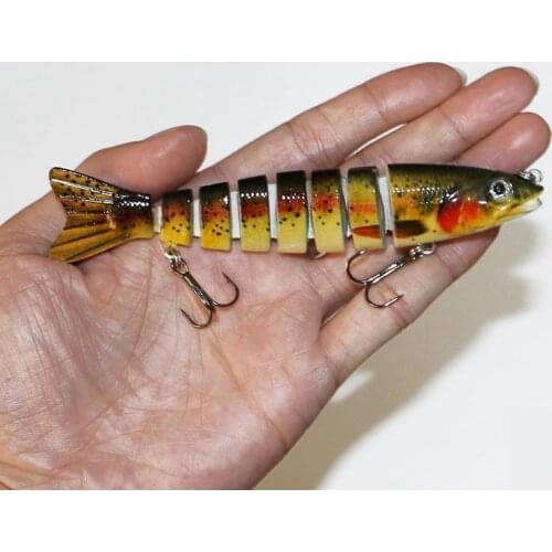 1Pcs 5" Multi Jointed Fishing Lure 17g Herring Bass Pike Muskie Wobbler jigging Swimbait Lifelike Minnow Bait Fishing Tackle