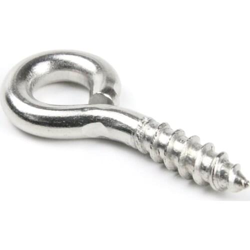 10PCS 4.8mm 41mm Eye Screw Bolt Hook 304 Stainless Steel Screw Eye DIY Rope Accessories Wood Screws Jewellery Accessories