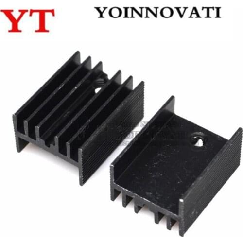 10pcs Aluminium TO-220 Heatsink TO 220 Heat Sink Transistor Radiator TO220 Cooler Cooling black 20*15*10MM