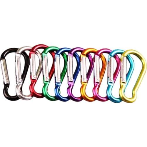 20PCS Aluminum Carabiner Clip Outdoor Camping Keyring Snap Hook Water Bottle Buckle Travel Kit