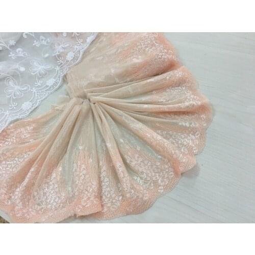 20Yards New Polyester Lace Trim Embroidery Ribbon Fabric Guipure Diy Trims Sewing Accessories Bra Wedding Decoration 19cm Wide