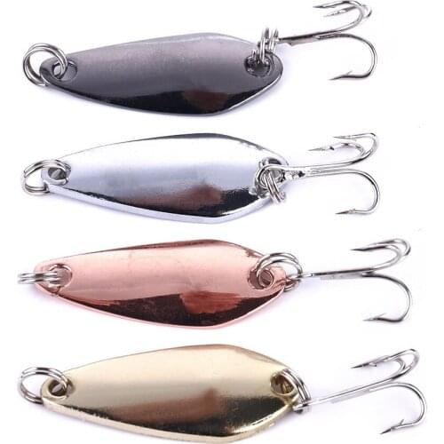 3.5CM-3.7g 4pcs Metal Spoon Spinner Lure Bass trout Carp Bait Fishing Gear