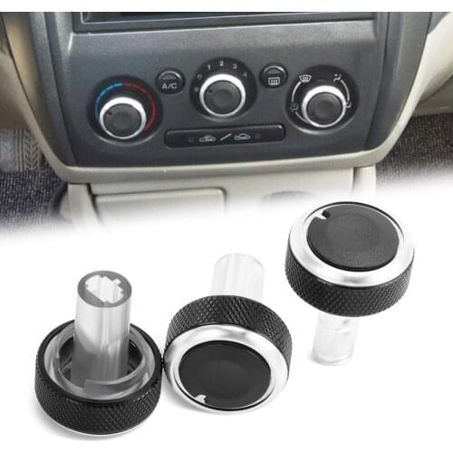 3pcs/set Aluminum Alloy Air Conditioning Knob AC Knob Heat Control Switch Button For Mazda 323F Familia 626 protege Haima Happin