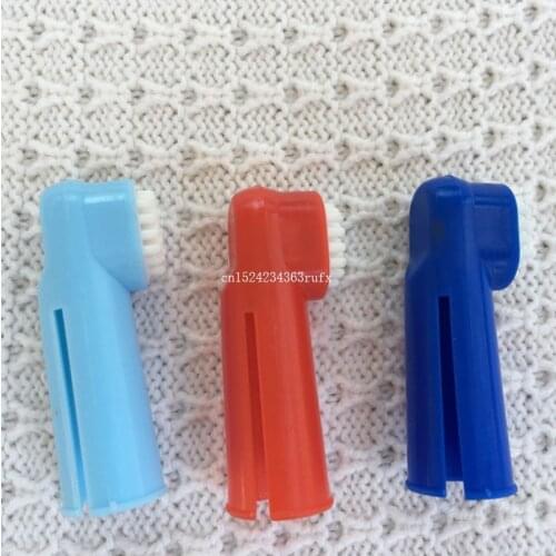 500Pairs Teddy Dog Brush Soft Pet Finger Toothbrush Dog Cleaning Supplies Addition Bad Breath Tartar Teeth Care