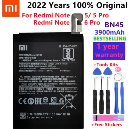 2021 Xiao Mi BN45 Phone Battery For Xiaomi Redmi Note 5 Note5 Original Mobile Phone Batteries Free Tools+Stickers