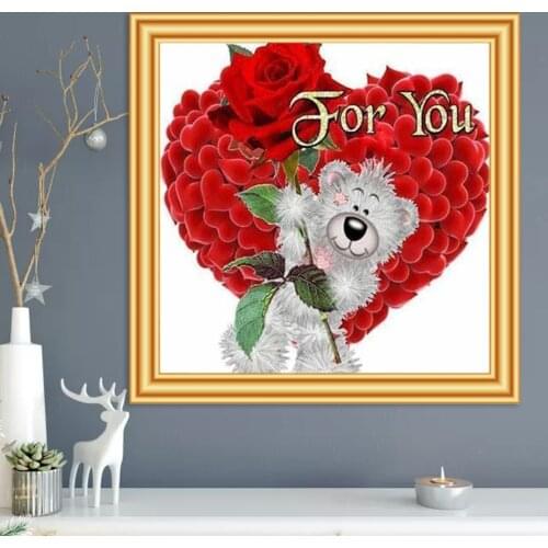 5D DIY Diamond Painting Dove Love Rose Cross Stitch Kit Full Drill Embroidery Mosaic Art Picture of Rhinestones Home Decor Gift