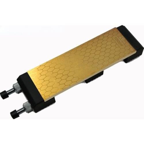 Diamond Double Sided 400 and 1000 Grits Titanium Knife Sharpening Stone With Size 200*70*8mm Whetstone with Holder