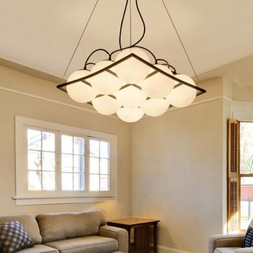 American lamp creative restaurant chandelier American simple hanging line lamp living room bedroom study lamp led lighting lamps