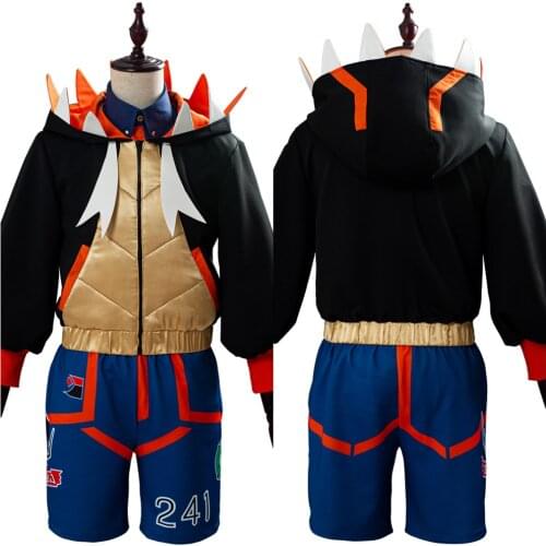 Anime cosplay Pokemon Sword/Shield Raihan Cosplay Costume Adult Full Suit Outfit Halloween Carnival Costumes