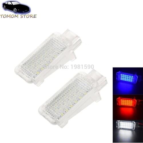 Car LED footwell lights for Audi A1 A2 A3 S3 A4 B6 B7 B8 S4 RS4 B5 B7 A5 S5 Q5 auto luggage compartment trunk lamps white red