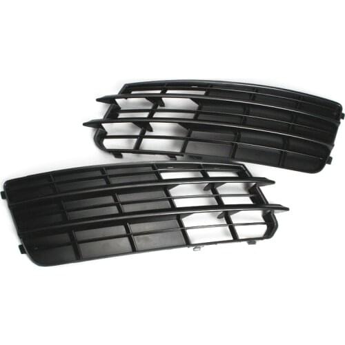 2pcs Car Left & Right Front Bumper Fog Light Grille Grill Cover Bezel Panel Black Fit For Audi A7 2011 2012 2013 2014