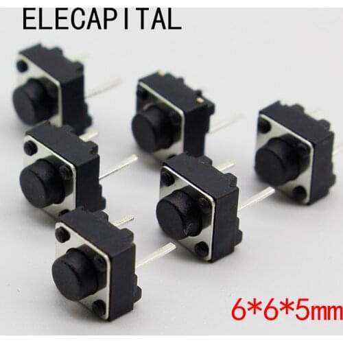 Free shipping 6X6X5mm 2pinTactile Tact Mini Push Button Switch Micro Switch Momentary 100pcs/lot