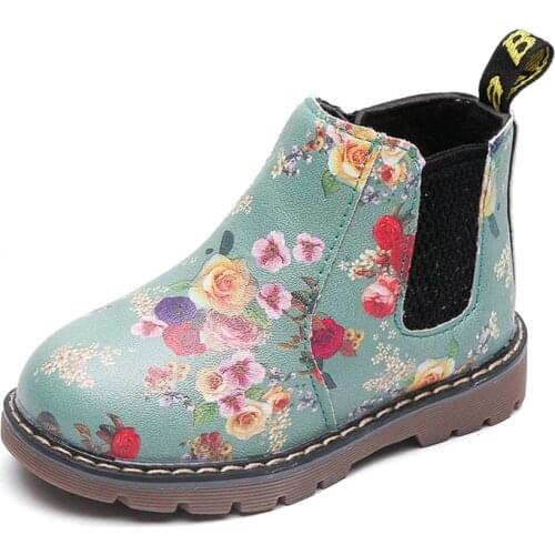COZULMA Boys Girls Boots Winter Spring Boys Girls Martin Boots Fur Plush Children Leather Boots Kids Shoes Baby Boys Girls Shoes