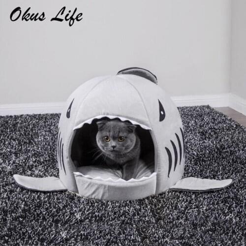 Dog Pet House Shark For Large Dogs Cat Tent High Quality Cotton Small Dog Cat Bed Puppy House Pet Product