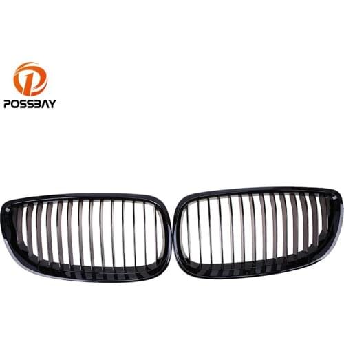 POSSBAY Gloss Black Front Grille Kidney Grills for BMW 3-Series E93 316i/320d/323i Cabrio 2007-2010 Pre-facelift Car-styling