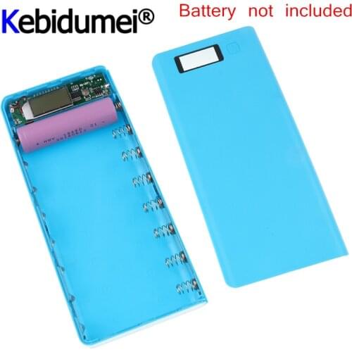 Kebidumei 5V Dual USB 8*18650 Power Bank Battery Box Mobile Phone Charger DIY Shell Case