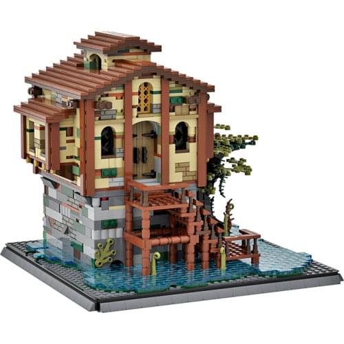 MOC Classic Swamp Hideout House Tree Village Building Blocks Bricks City Model High-Tech Toys For Boys Gift Scene Decoration