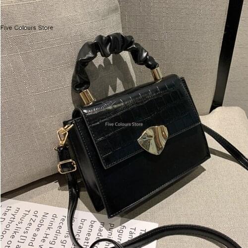 Retro clutch bag summer new style PU leather fashion shoulder bag lady messenger bag crocodile pattern small square bag