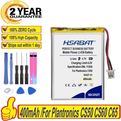 Top Brand 100% New Battery for Plantronics CS50 CS60 C65,CS351,CS361,CS510,CS520,CS55,CS65,HL10,Savi 410/420/710/720,WH300,WH350