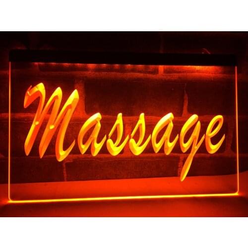 LK137- Massage Services Display LED Neon Light Sign home decor crafts