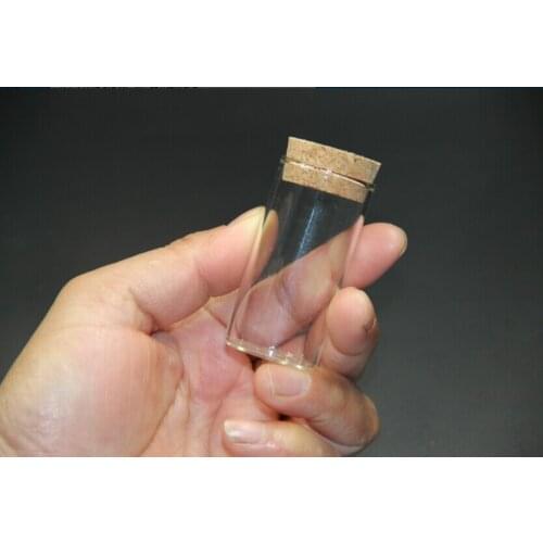 50pcs 30*60mm 25ml Small Tube Glass Bottles Vials Jars With Cork Stopper Decorative Corked Mini Wising Glass Bottle Container