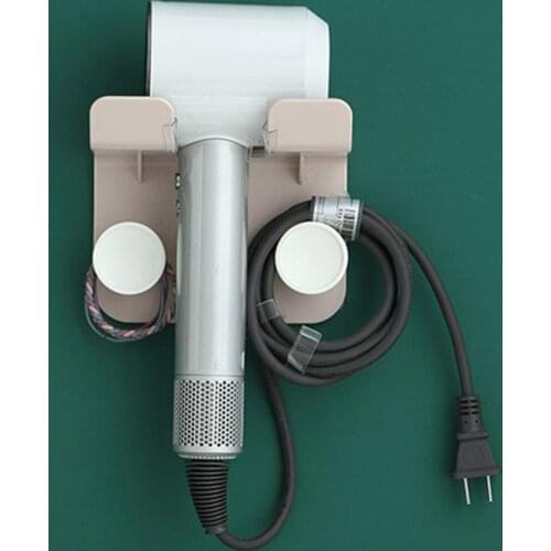Multipurpose Punch Free Hair Dryer Holder Bathroom Wall Storage Rack Organizer Storage Holders