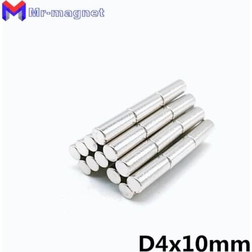 50pcs Cheap 4x10mm NdFeB magnets 4x10 powerful magnet D4x10 permanent King magnet D4X10mm superior quality, 4*10 magnet D4*10