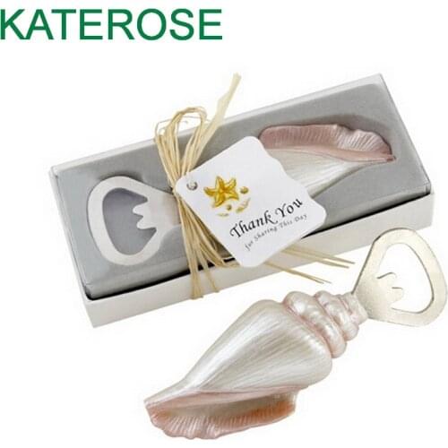 10 PCS Sea Shell Design Bottle Opener Ocean Themed Wedding&Bridal Shower Favors Party Accessories Wine Openers Favor