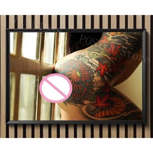 S209 Custom Poster Silk Home Deco Sexy Butt Hot Close Up Tattoos Model Wall Art Christmas Gift