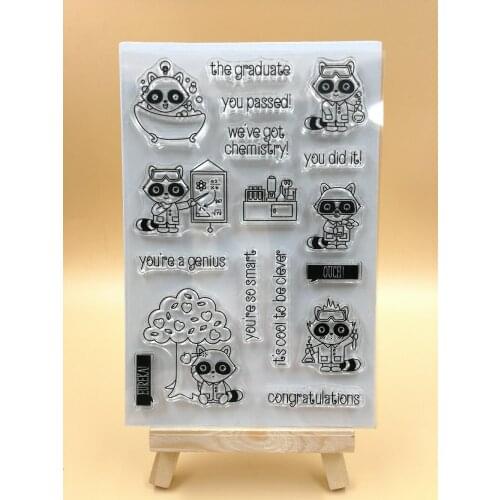 Science lab Transparent Clear Silicone Stamps for DIY Scrapbooking/Card Making/Kids Christmas Fun Decoration Supplies