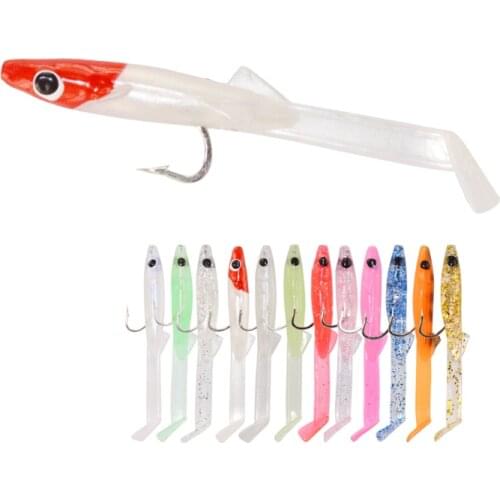 Fishing Lures Raglou Eel Soft Lure 65mm/1.5g 8pcs Tail Artificial Bait Sea Bass Fishing Tackle Wobblers Shad Bait Predator Ima