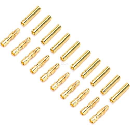 20pcs/lot 4.0 4.0mm Gold Bullet Banana Connector Plug for ESC Lipo RC Battery Plug