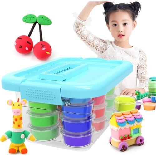 24/36colors Kids Polymer Clay DIY Modelling Clay Slime Soft Childrens Handmade Early Educational Toy for Children Surprise Gift