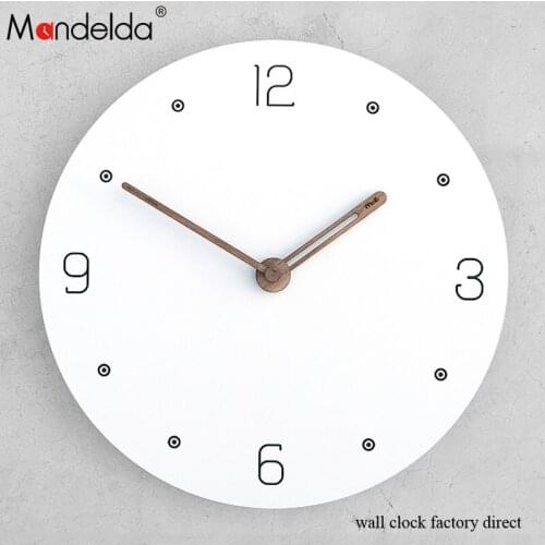Mandelda Modern Simple Creative Wall Clock Liveroom/Bedroom Northern Europe Watch Clock Silent European Style Hanging Wall Clock