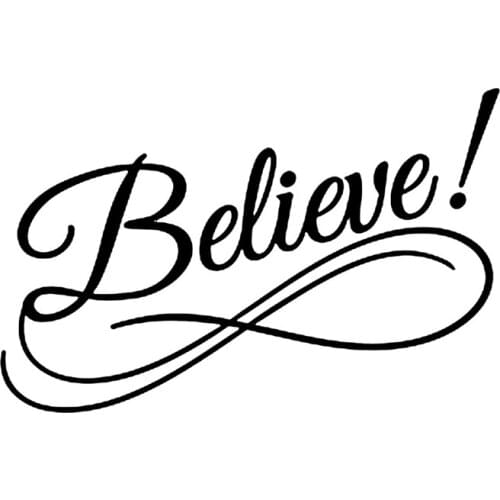 Three Ratels QD4A Positive Quotes Believe and FREE wall sticker art For Kids Rooms Living Room Bedroom Wallpaper Decoration