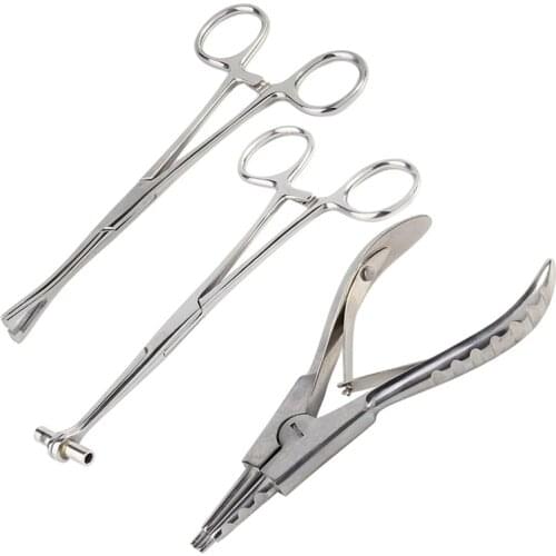Piercing Tools Tattoo Piercing Stainless Steel Sterile Slotted Round Navel Forceps Clamp Triangle Open Plier Ear Nose Supply