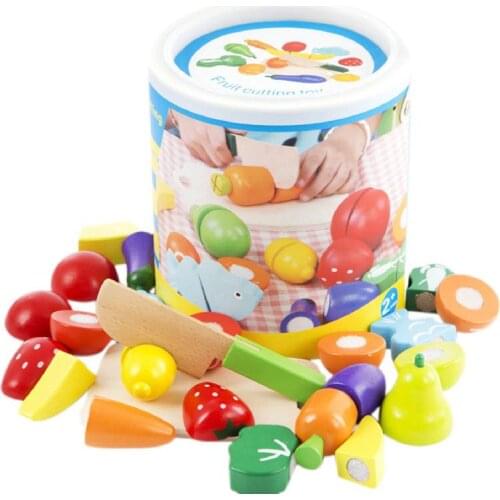 2021 New Fruit And Vegetables Play Kitchen Food For Pretend Cutting Food Toys - Educational Playset Knife Cutting Board With Toy