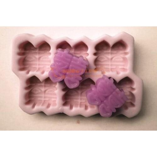 6 Cavity Double Happiness Silicone Soap mold Handmade 3d silicone mould DIY Craft molds S123
