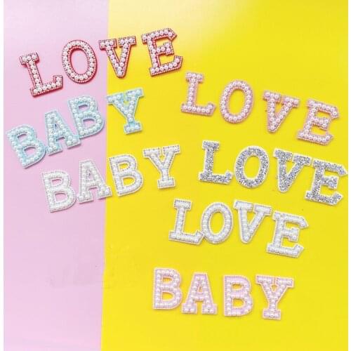 Lovers Pearl Baby Love Acrylic Cake Topper Decoration Card Insert Cake Party Birthday Cake Decoration Baby Shower