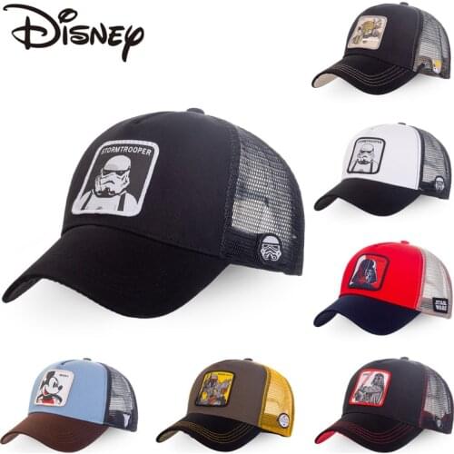 New Brand Anime Star Wars Mickey Snapback Cotton Baseball Cap Men Women Hip Hop Dad Mesh Trucker Hat Dropshipping