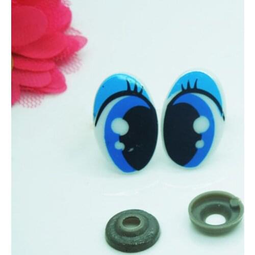 25*16mm Oval Safety Eyes/Blue Color Plastic Doll eyes Handmade Accessories For Bear Doll Animal Puppet Making - 50 pairs/lot