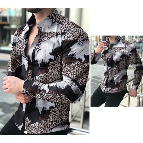 Camisas florales de manga larga de de 2021 para hombres camisas estampadas con flores de corte delgado para hombres cami