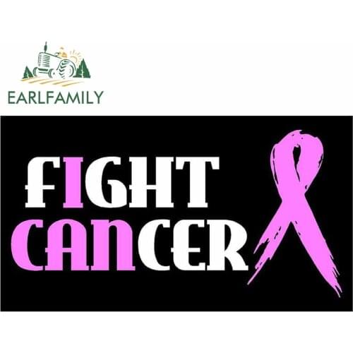 EARLFAMILY 13cm x 7.4cm For Fight Cancer Fine Decal Windshield Car Stickers Personality Sticker Vinyl Material For JDM SUV RV