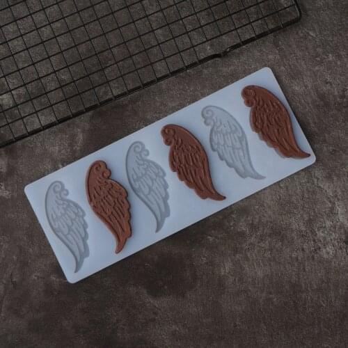 Wings Shape Chocolate Stencil Mold Cake Decorating DIY Chocolate Decoration Tools Silicone Mold Transfer Sheet Baking Chablon