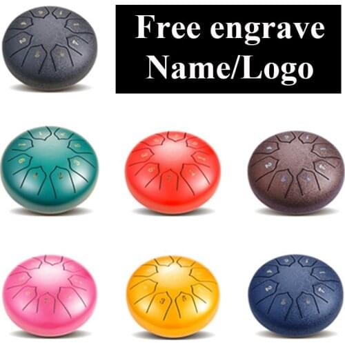 5.5 inch Steel Tongue Drum Mini 8 key Tone G Tune Hand Pan Drum Tank Drum with Drumsticks Percussion Instruments