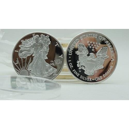 2020 American Statue of Liberty Eagle Silver plated Commemorative Coin Collection new Gift home decoration