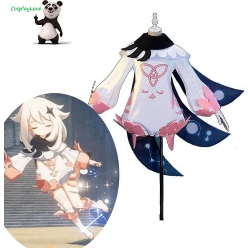 CosplayLove Genshin Impact Paimon Cosplay Costume Pink Cute Jumpsuit For Halloween Christmas