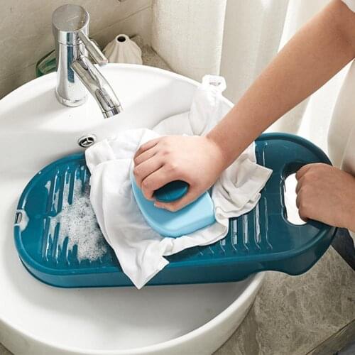 Mini Washboard Eco-friendly Space-saving Plastic Clothes Washing Board Supplies for Socks Underwear Dorm Household Accessories